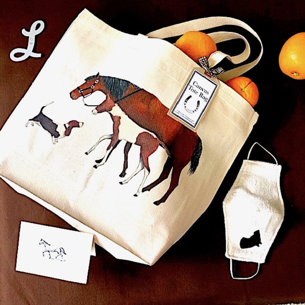 Horse Lover’s Tote Bag & Face Mask Gift